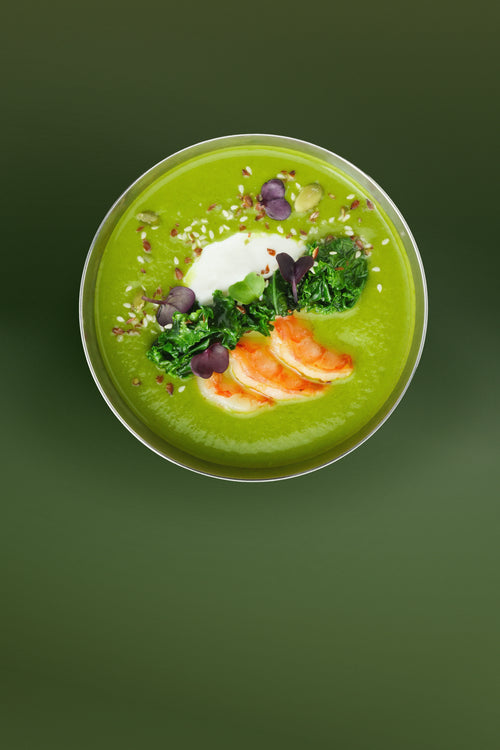 Green Velute with Shrimps