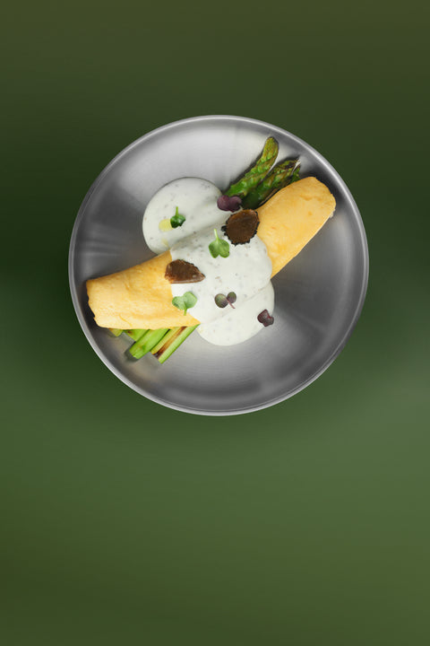 Omelette with Asparagus, Pecorino & Truffle