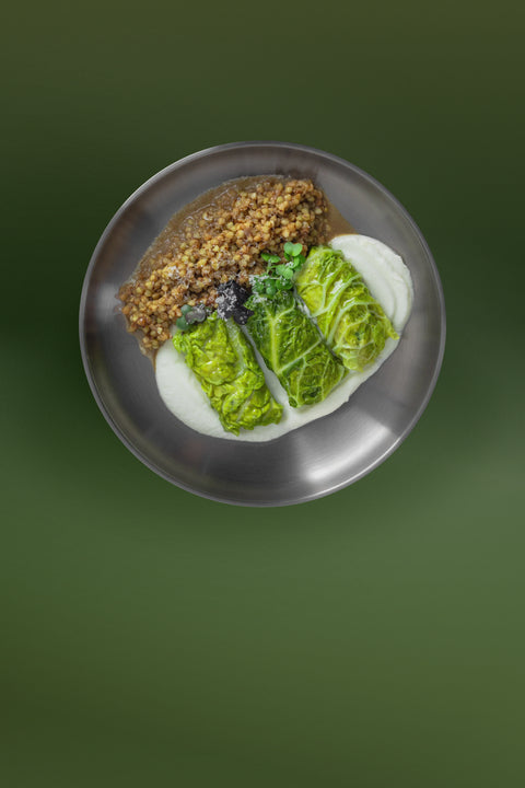 Turkey Cabbage Rolls, Mushrooms & Pecorino