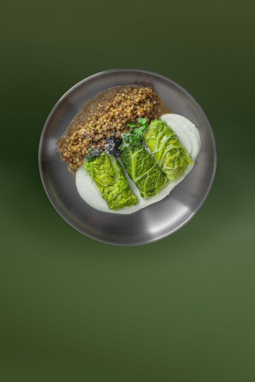 Turkey Cabbage Rolls, Mushrooms & Pecorino